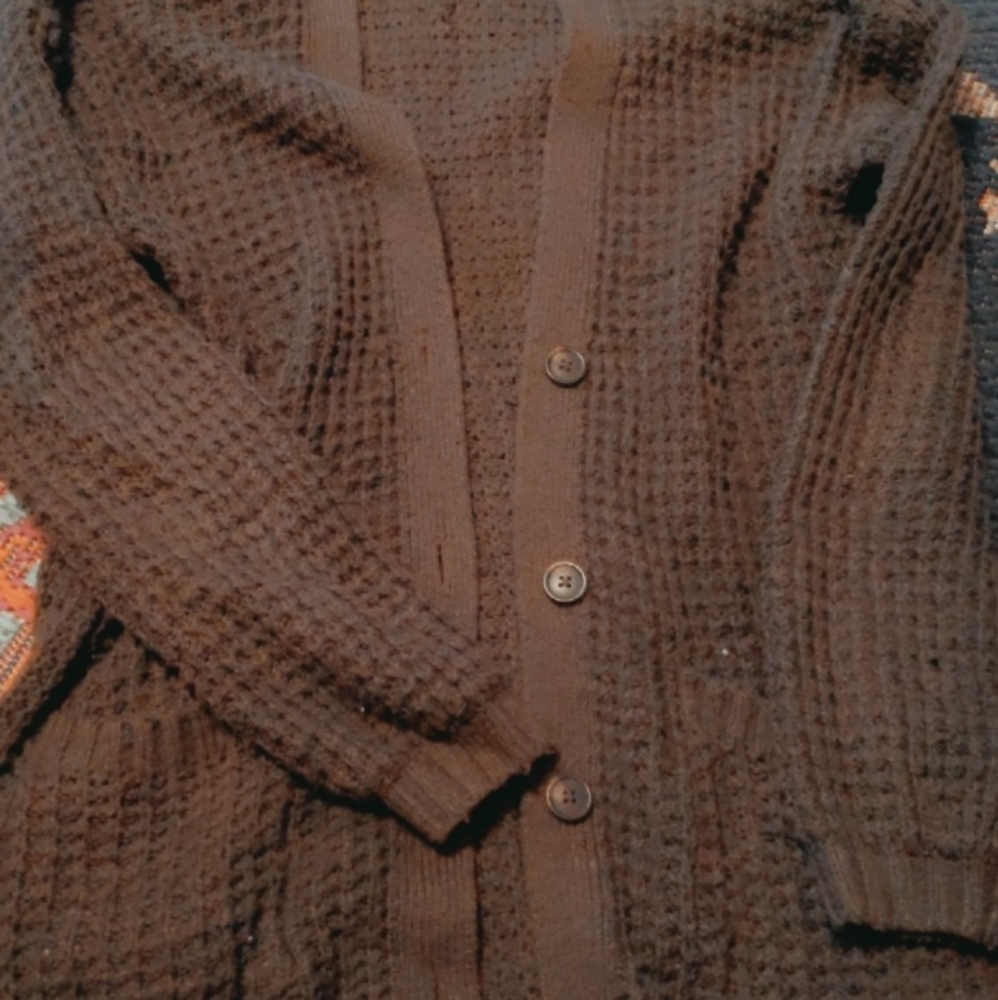 Olive green cardigan